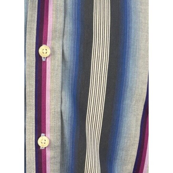 Robert Graham London Vertical Striped Dress Shirt Size XL - Picture 7 of 11